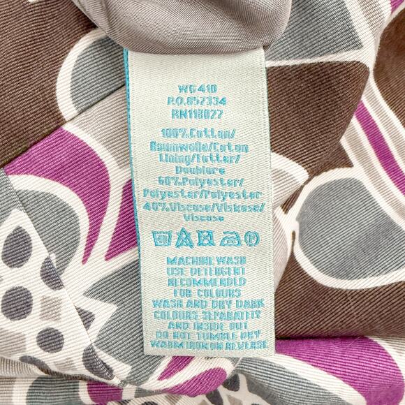 Boden Womens‎ Skirt Size 8 Brown Purple Retro Floral Print Mod A-Line Boho Retro - Picture 4 of 4